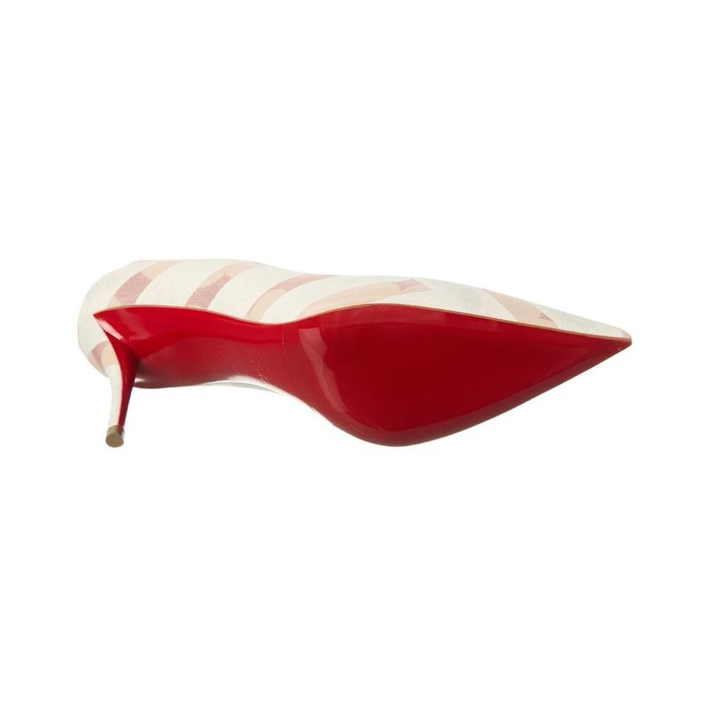 Christian Louboutin Miss Z 80 Linen Pump, White - Picture 4 of 5